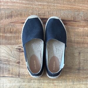 Soludos Black Espadrille Flats